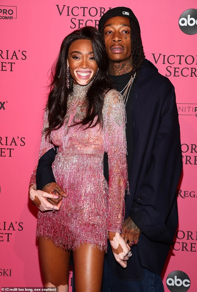 Winnie Harlow packs on PDA with beau Wiz Khalifa at Victoria