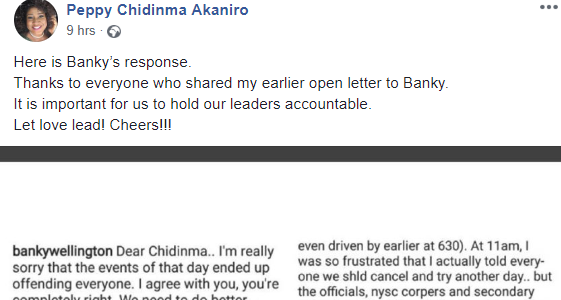 Banky W replies business consultant after she called him out for his actions during voters card collection 
