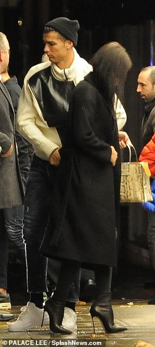 Cristiano Ronaldo arrives at a London hotel with his girlfriend Georgina Rodriguez and son Cristiano Jr (Photos)