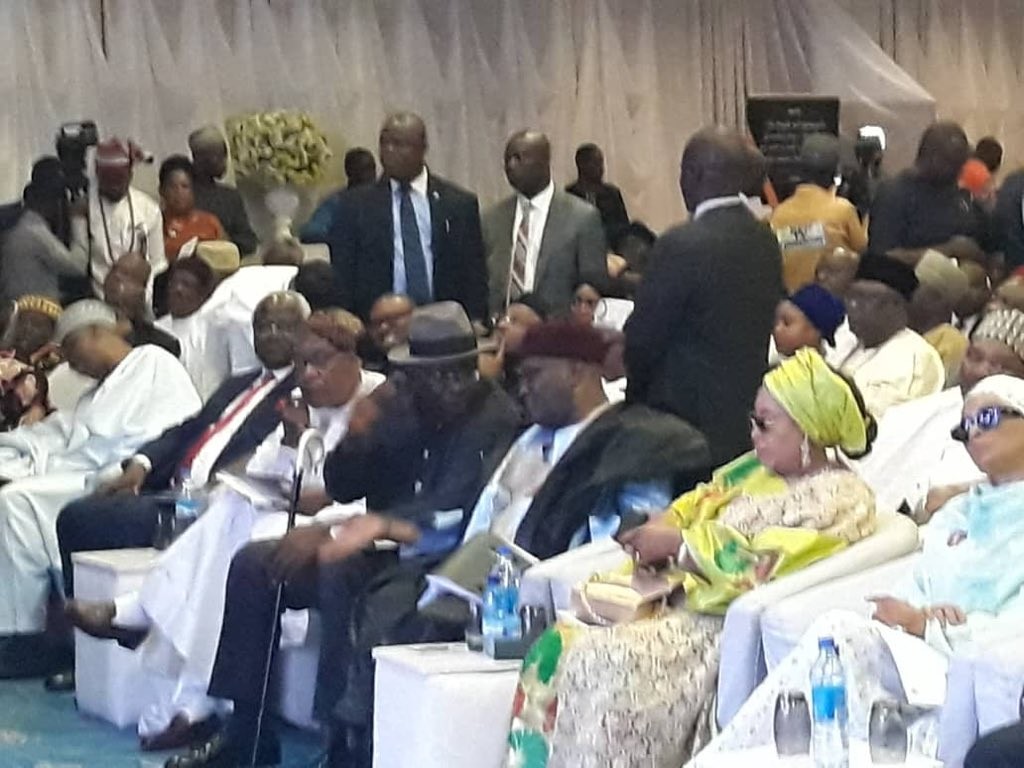 Photos: Obasanjo, Atiku, Gowon, Saraki, Dogara, Abdulsalam attend Jonathan?s book launch in Abuja