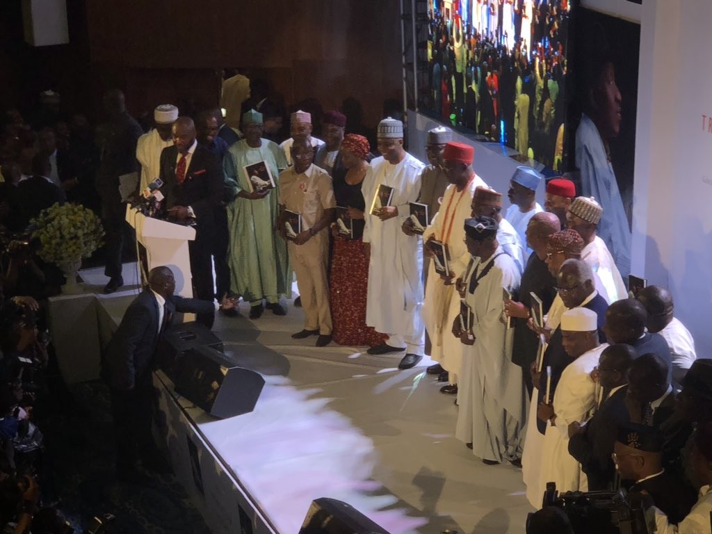Photos: Obasanjo, Atiku, Gowon, Saraki, Dogara, Abdulsalam attend Jonathan?s book launch in Abuja
