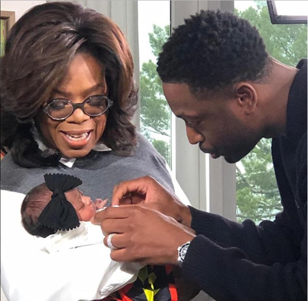 Adorable photos of Oprah Winfrey cradling Gabrielle Union and Dwyane Wade