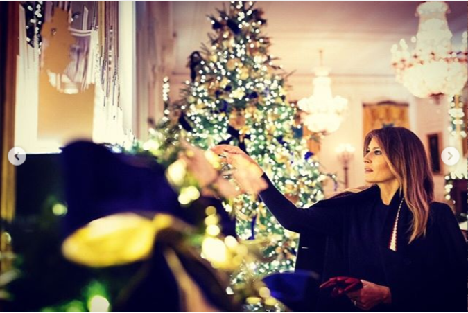 Melania Trump has unveiled the 2018 White House Christmas Decorations (Photos/Video)