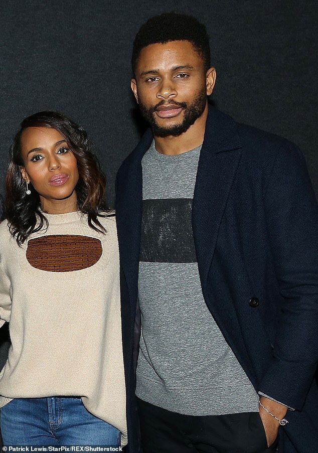  Kerry Washington makes a rare public appearance with her husband Nnamdi Asomugha in NYC (Photos)
