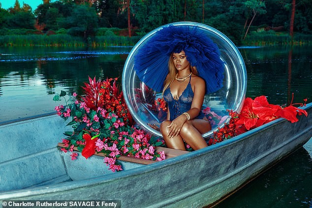 Rihanna flashes her curves and nipples as she poses in a sexy sheer bodysuit (Photos)