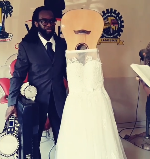 Man marries his guitar in Lagos and explains his reason (photos/video)