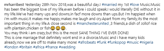 Man marries his guitar in Lagos and explains his reason (photos/video)