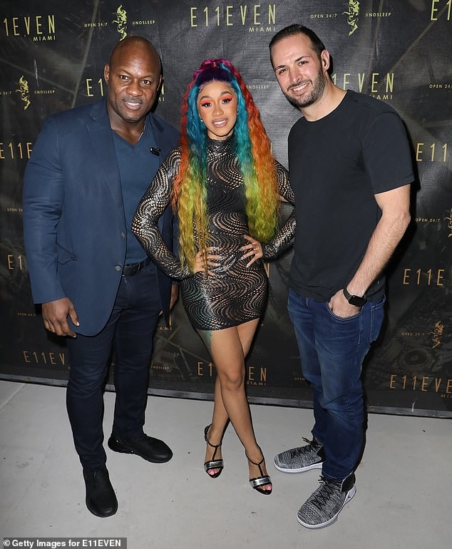 Cardi B parties in a revealing dress after announcing split from Offset