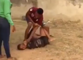 Viral video of boyfriend beating his girlfriend because she allegedly cheated on him