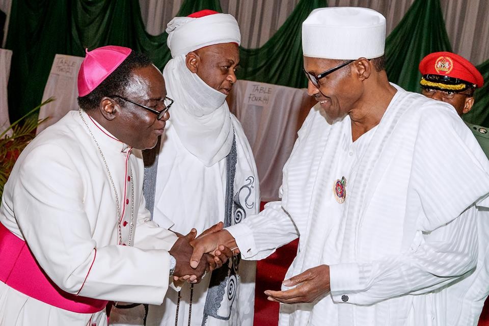 Photos: Atiku absent as President Buhari, other presidential candidates sign peace accord for peaceful election