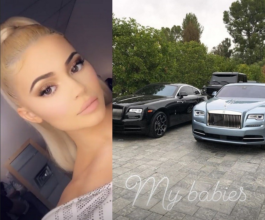 Kylie Jenner shows off her impressive garage as she buys another Rolls Royce Wraith (Photos)