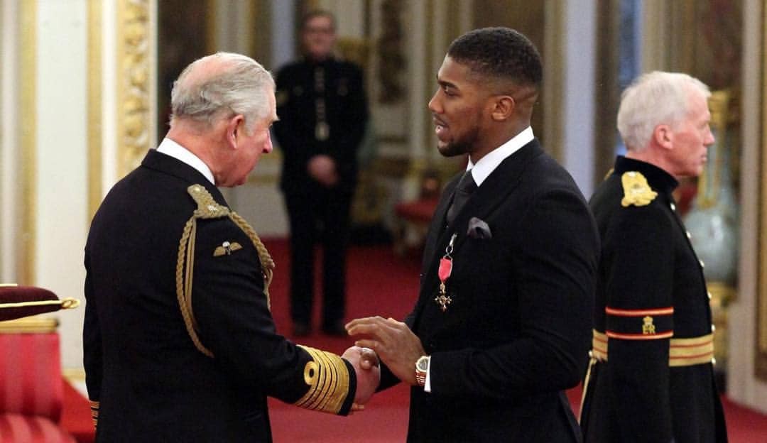 Anthony Joshua awarded OBE by Prince Charles for services to Sport