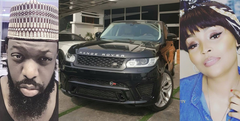 Photos: Singer Timaya gifts his second babymama, Tama, a Range Rover for christmas