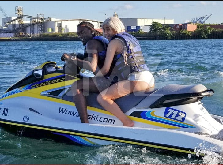 Cardi B and Offset are back together as they are spotted jet skiing in Puerto Rico (Photos)