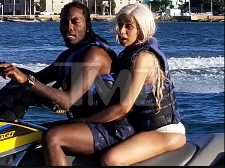 Cardi B and Offset are back together as they are spotted jet skiing in Puerto Rico (Photos)