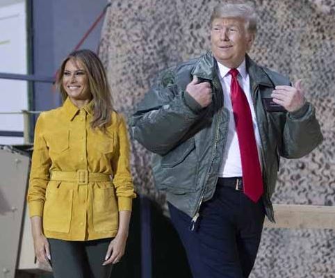 Photos: President?Trump and?Melania pay an unannounced visit to US troops in Iraq