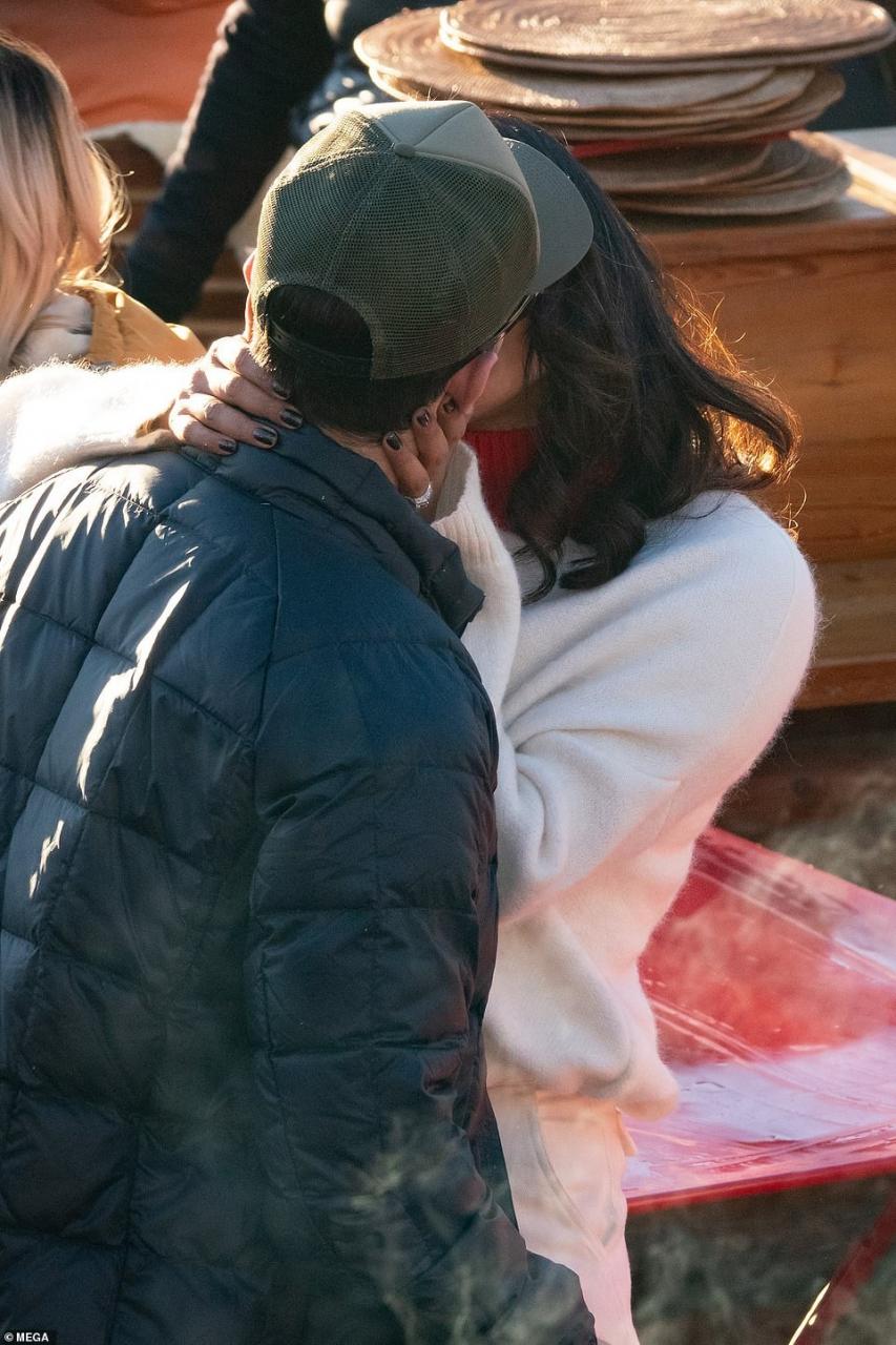 Priyanka Chopra plants a sweet kiss on her husband Nick Jonas as they enjoy lunch date with family and friends (Photos)
