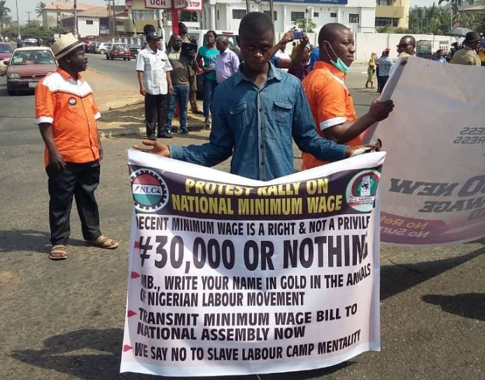 Minimum Wage: Photos from the?NLC rally in Lagos and?Abuja