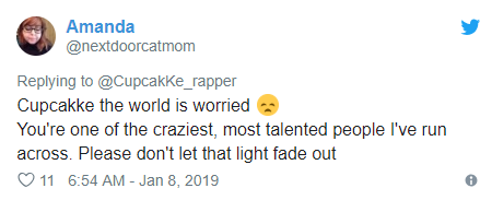 Rapper Cupcakke hospitalized after she posted suicidal tweet