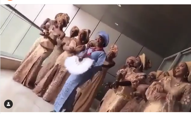 Video of Simi and her bridesmaids practicing their entrance dance?at her traditional wedding to?Adekunle Gold
