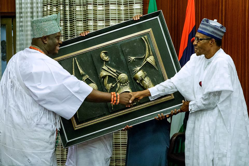 2019: President Buhari receives courtesy visit from Ooni of Ife and other monarchs (photos)
