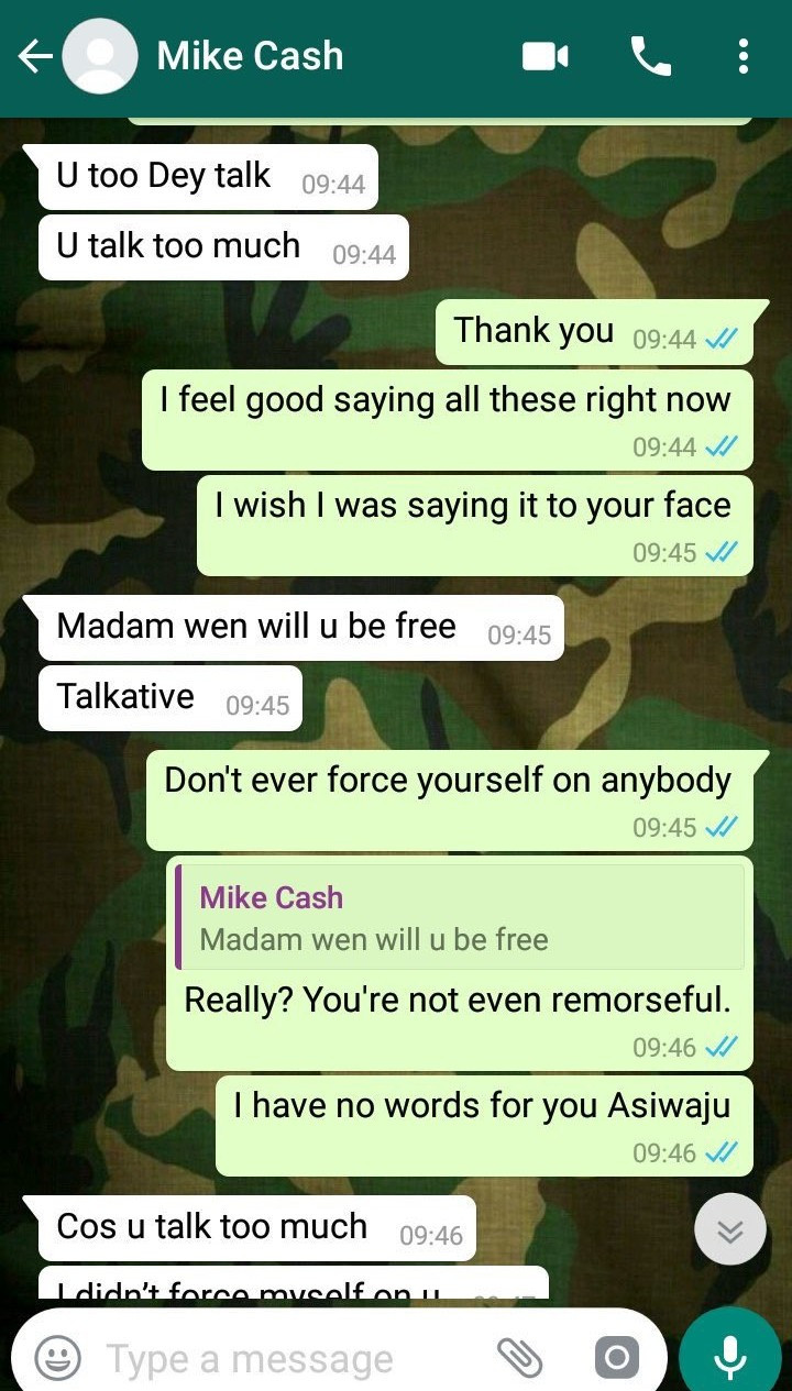 Twitter users accuse a man of being a serial rapist as alleged victim shares screenshots and narrates how he allegedly raped her