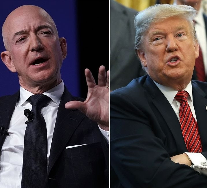 Donald Trump slams Jeff Bezos over his affair, calls him "Jeff Bozo" and praises National Enquirer for exposing him