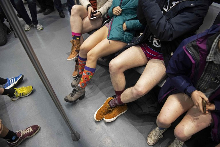Commuters get half naked for 10th annual No Trousers Tube Ride (photos)