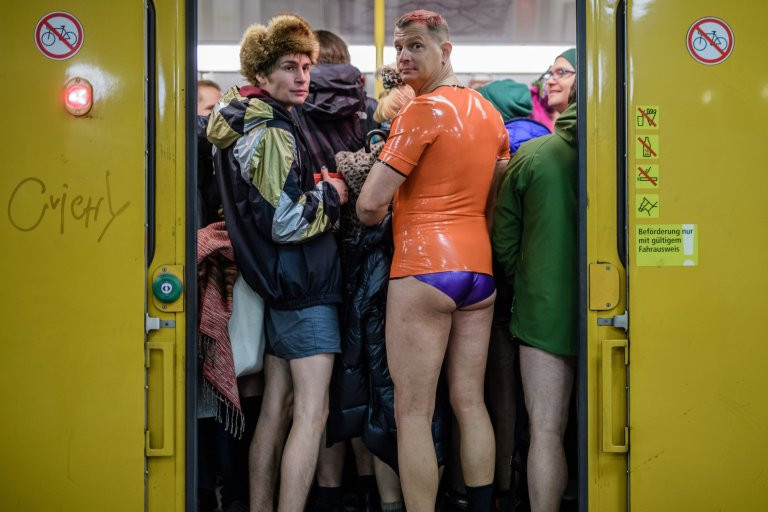 Commuters get half naked for 10th annual No Trousers Tube Ride (photos)