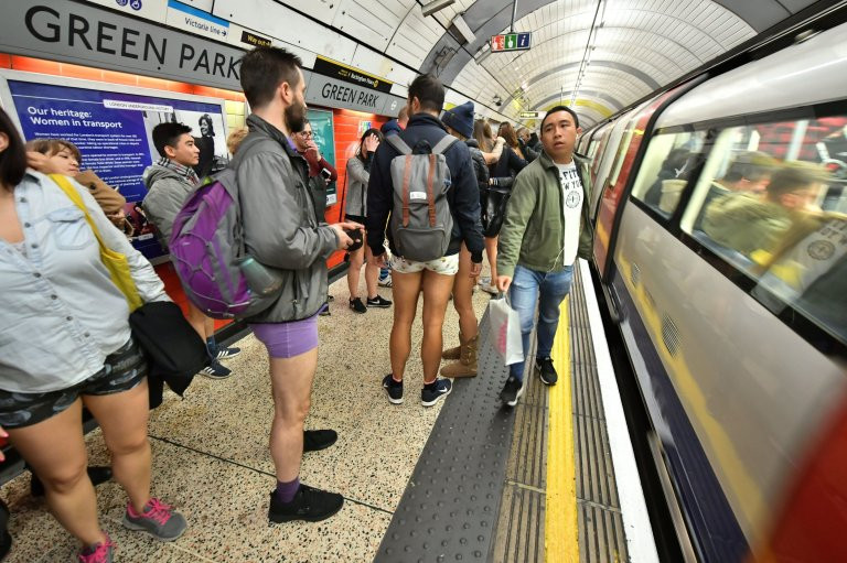 Commuters get half naked for 10th annual No Trousers Tube Ride (photos)