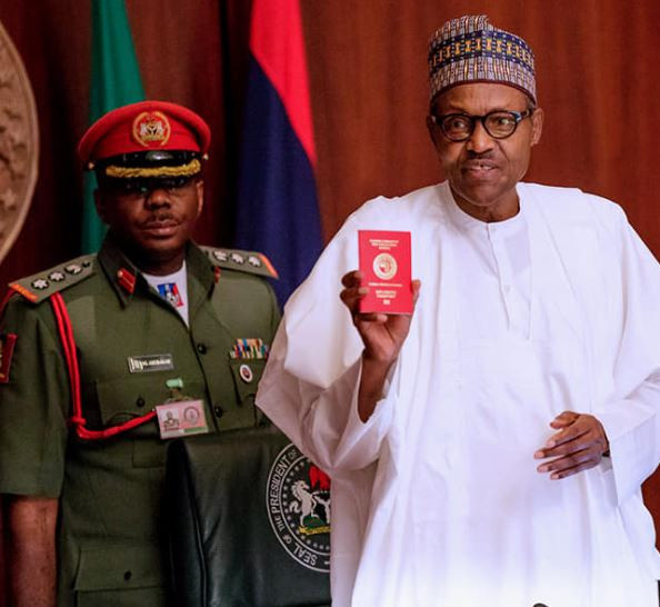 President?Buhari unveils new Nigerian International?passport with 10-year validity