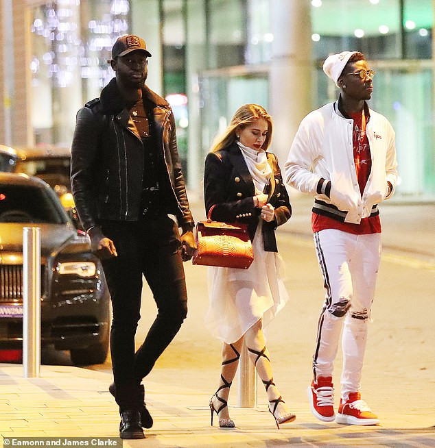 Paul Pogba makes a rare outing with his stunning girlfriend Maria Salaues after welcoming their first child (Photos)