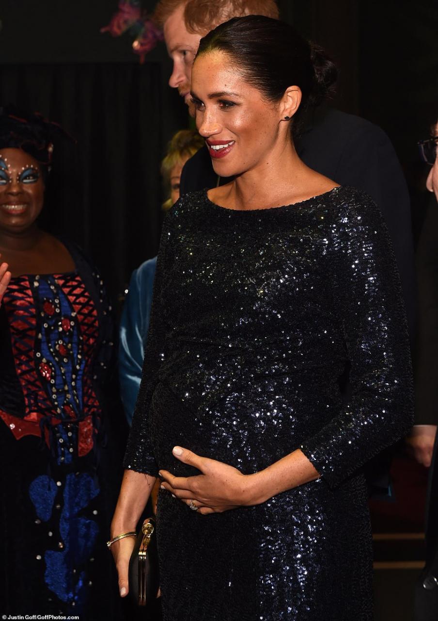 Meghan Markle sparkles in black sequins as she joins Harry for a charity performance by Cirque de Soleil at the Royal Albert Hall