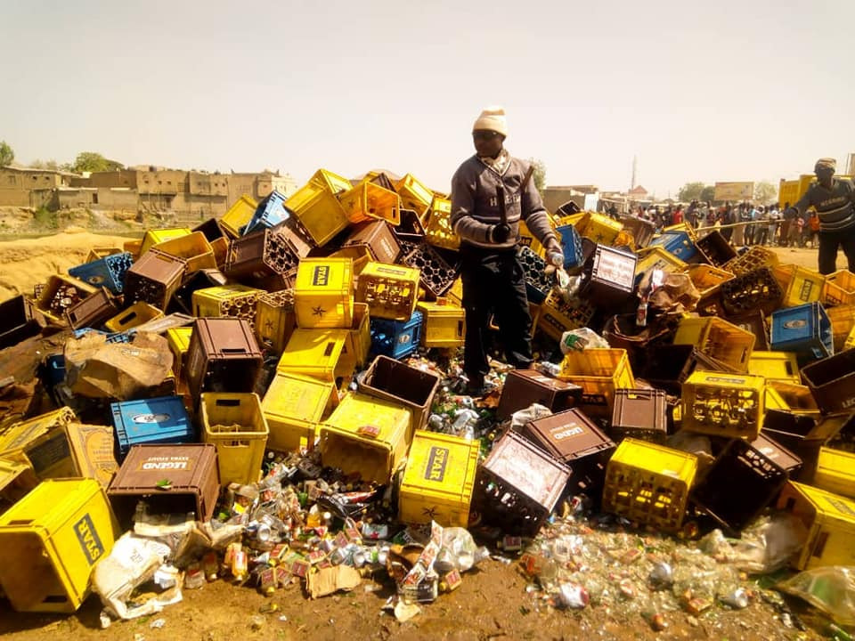 Photos: Kano Hisbah Board destroys 60,000 bottles of beer
