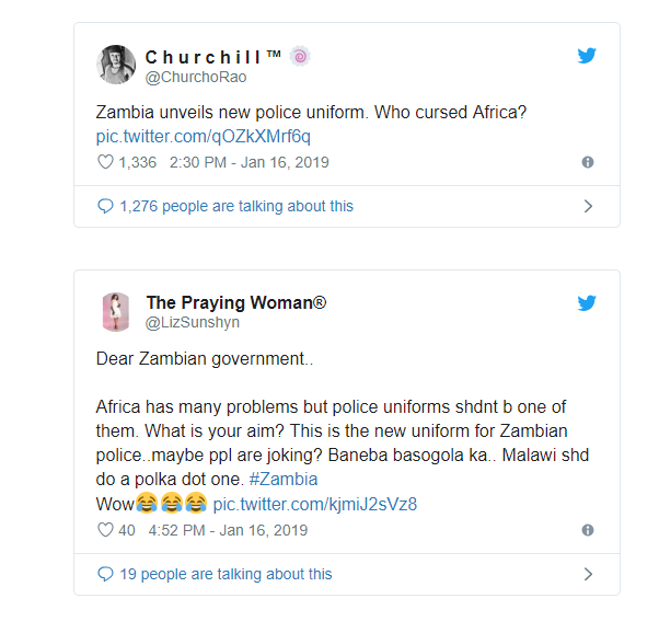 Social media users go into a frenzy as?Zambia unveils new uniforms for customs officers (Photos/Screenshots)