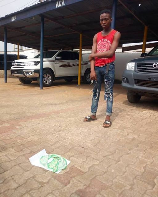  Photos: Police parade teenager arrested in Anambra for stealing female pant which he planned to sell at N80,000 for ritual purposes
