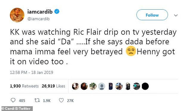 Cardi B says she