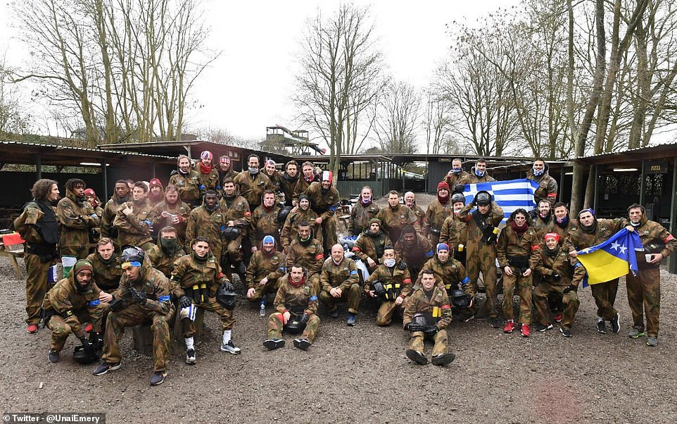 After thrashing Chelsea 2 - 0 over the weekend, Arsenal squad treat themselves to team-bonding day out (Photos)