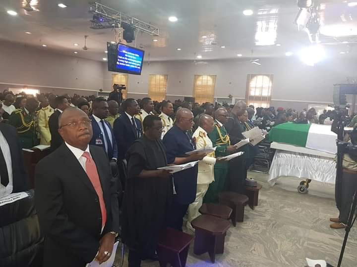 Photos from the Funeral of former AirForce chief, Alex Badeh