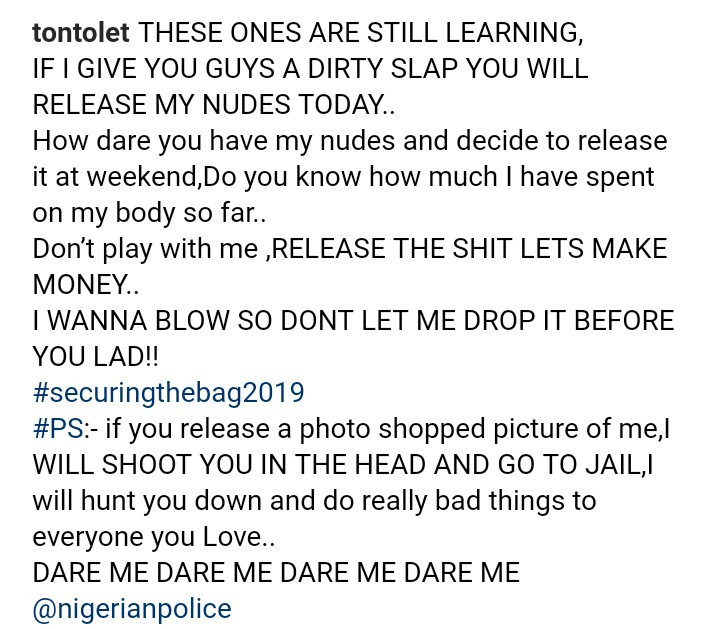 Blackmailers threaten to release Tonto Dikeh