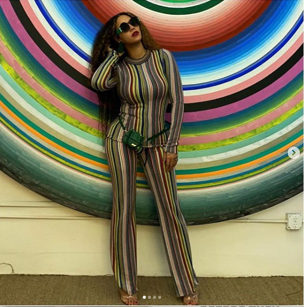 Beyonce rocks matching two-piece ensemble in stunning new photos taken by her daughter Blue Ivy