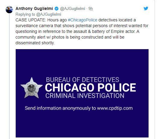 Chicago Police release two photos of potential persons of interest in the Jussie Smollett?hate crime attack