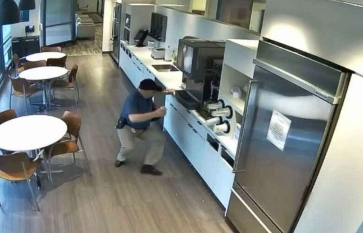 Man caught on camera throwing ice on floor and pretending to slip and fall so as to claim insurance money