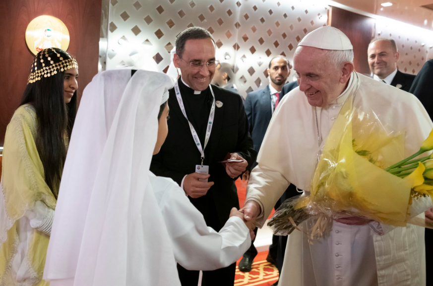 Pope Francis in Abu Dhabi for the first ever Papal visit to the Arab Peninsula (video)