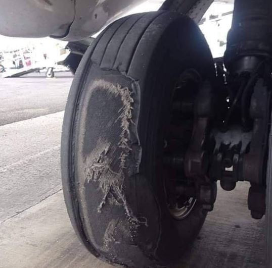 Musician, Alariwo of Africa shares scary photo of a commercial plane