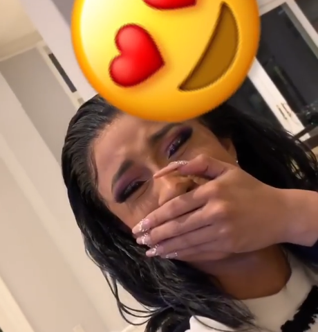 Cardi B is emotional as she hears her 7-month-old daughter say
