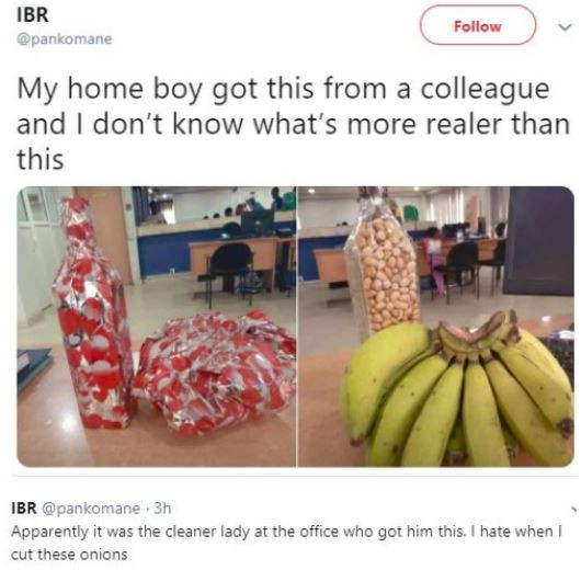 Viral photo of the?valentine gift a cleaner gave her boss today