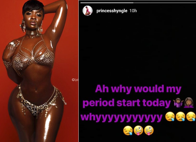 Actress Princess Shyngle is heartbroken as her period starts on Valentine
