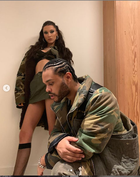 The Weeknd and his stunning girlfriend Bella Hadid rock matching camouflage outfits  in new photos(Photos)