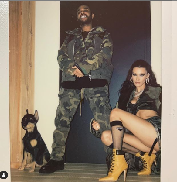 The Weeknd and his stunning girlfriend Bella Hadid rock matching camouflage outfits  in new photos(Photos)